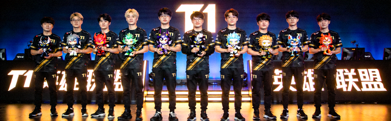 T1电子竞技俱乐部英雄联盟分部团队合影
